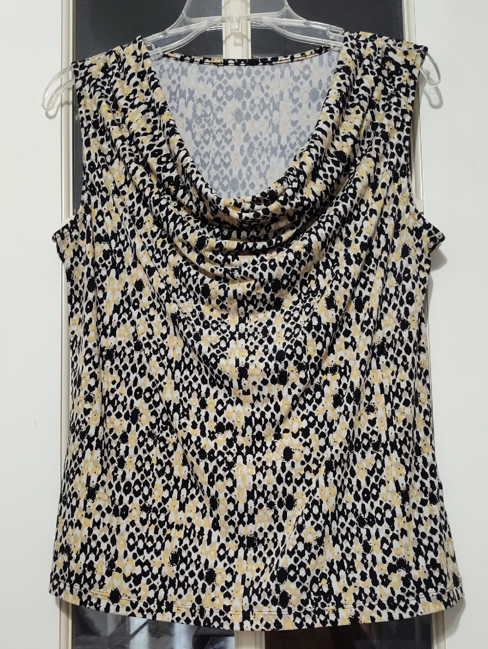 Jones Studio Sleeveless Cowl Neck Top in Black, Tan, Gold, Cream, XL